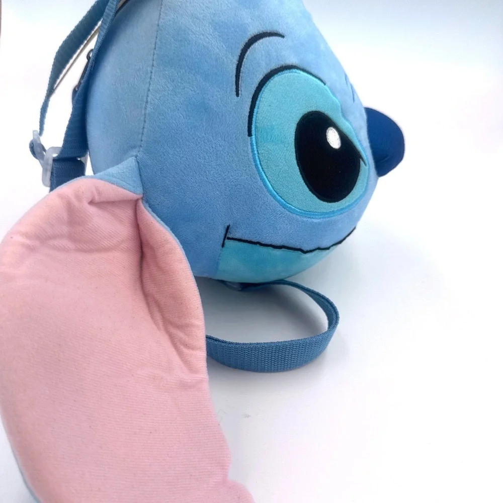 Disney Lilo &‎ Stitch Plush Backpack Bioworld Blue 3D Character Head Bag NWT